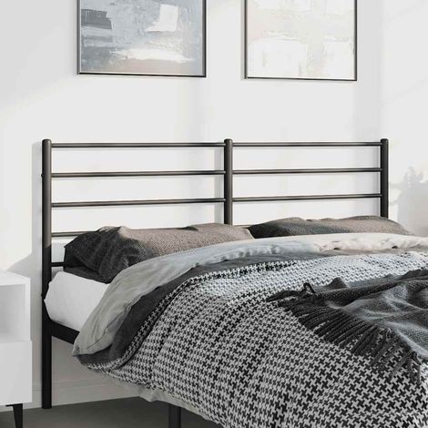 Furniture Limited - Testiera in Metallo Nero 135 cm