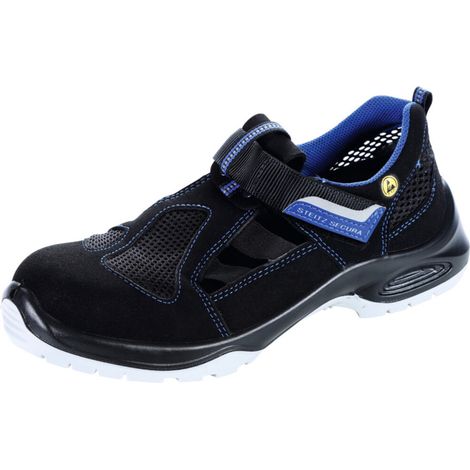 Steitz SECURA Sandale schwarz AL 711 PLUS ESD, S1 NB, EU-Schuhgröße: 45