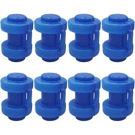 Tappi terminali per trampolino da 25 mm. 8 pezzi. Pali elastici di ricambio per trampolino, rete resistente alle intemperie. (1/5)