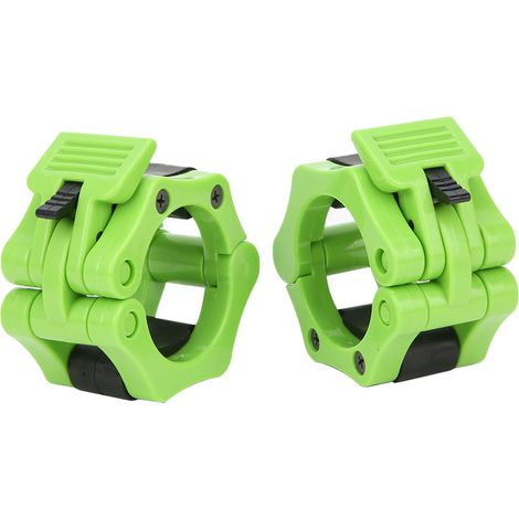 Boucle de verrouillage pour barre d'haltères de 50 mm, clip de fixation en plastique pour l'entraînement et le fitness (vert) (1/5)