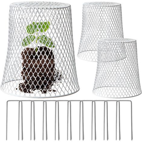 Cloches de Jardin, Chapeaux pour Plantes, Cage de Protection des Plantes avec 10 Piquets de Jardin Protège Les Plantes des Animaux 3 Pièces (1/5)