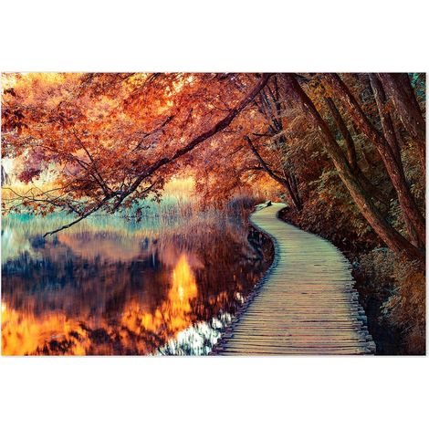 Affiche Lac de Plitvice en automne - 60x40cm - made in France (1/5)