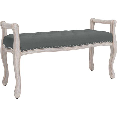 Panca 110 x 45 x 60 cm tessuto grigio scuro 020010658