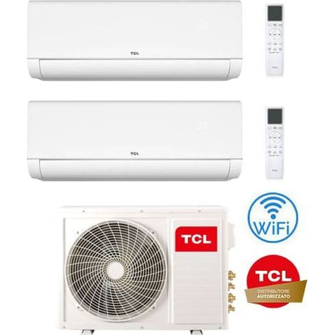 Climatizzatore Condizionatore TCL BreezeIN serie P9 Wifi R32 Dual Split Inverter 9000 + 12000 BTU con U.E. MT2730 Classe A++/A+