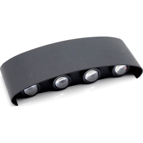LED-Badezimmerspiegel-Frontleuchte, doppelter schwarzer Kreis, 8 W warmweißes Licht, 85 V – 220 V
