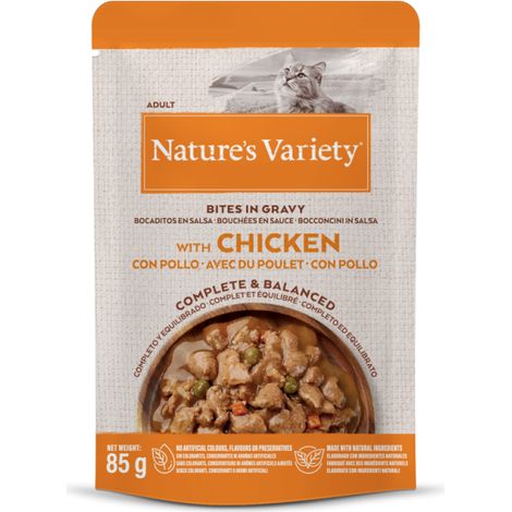 Nature's Variety Bocaditos en Salsa con Pollo para Gato - 85 g