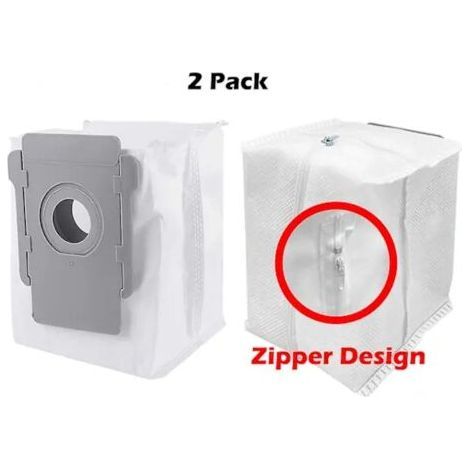 Lot de 2 sacs réutilisables pour aspirateur avec fermeture éclair, compatibles avec iRobot Roomba i1, i3, i4, i6, i7, j7 et i8+.-AquaForge (1/4)