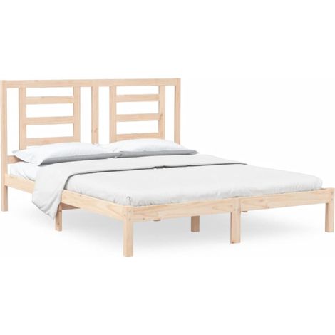 Maison Exclusive - Massivholzbett ohne Matratze 160x200 cm Kiefer
