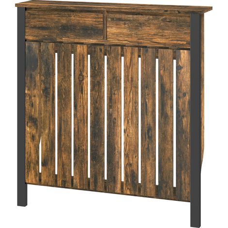 93 x 88.5cm RusticLook Radiator Cover Brown/Black (1/5)
