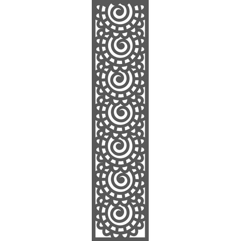 A5-Pendelleuchte, durchbrochenes Design, grau, 21 x 90 cm