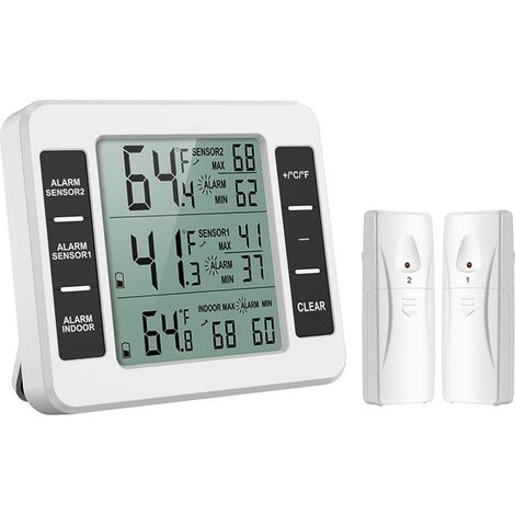 Refrigerator thermometer, digital freezer thermometer with temperature monitor (1/5)