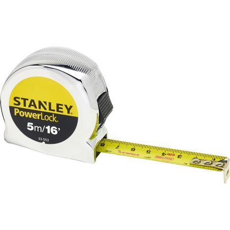 Stanley STA033553 5m Powerlock Tape Measure 16ft - 3 Riveted 0-33-553