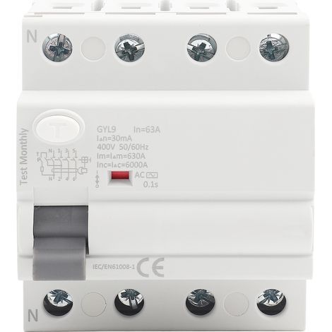 Interruttore differenziale GYL9 4P 400VAC (63A) (1/5)