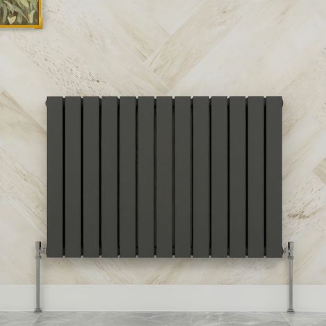 SKY Bathroom 600x884mm  Double Anthracite Horizontal Flat Panel Radiator Designer Central Heating Radiator