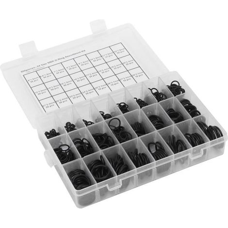 Akozon Joint torique 800pcs Assortiment de Joints Toriques Joint d'Étanchéité Caoutchouc Nitrile pour Machines-outils moto culasse (1/4)