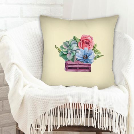 Housse de coussin carrée standard 45x45cm lavable en machine pour canapé chambre à coucher salon (1/5)