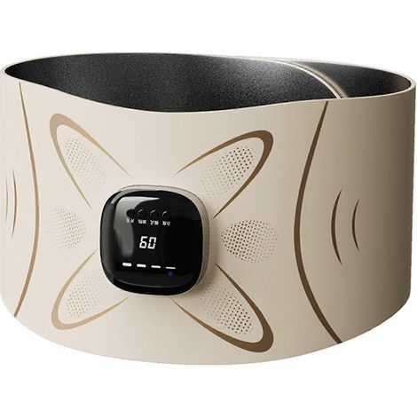 Appareil de massage abdominal EMS - Ceinture électrique portable à impulsions avec 7 modes et fonction chauffante pour soulager les douleurs lombaires, notamment après l'accouchement et au bureau. (1/5)