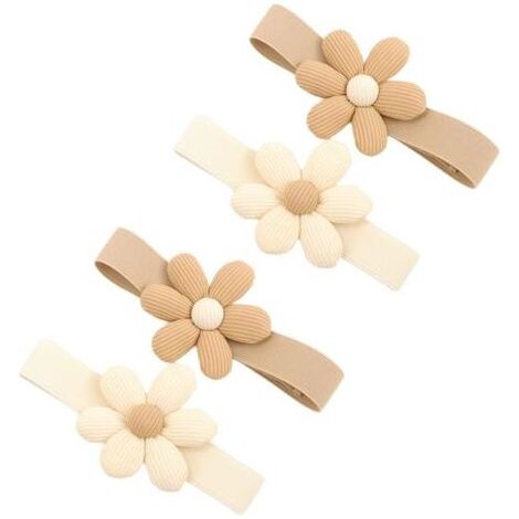 Embrasse pour Rideaux, 4 Pièces Fleur Attache Rideau Corde Élastique, Boucle De Rideau Dessin Animé,Embrasse Rideau avec Fleur,Attache Rideaux,pour La Maison, Le Bureau Décoration (1/5)