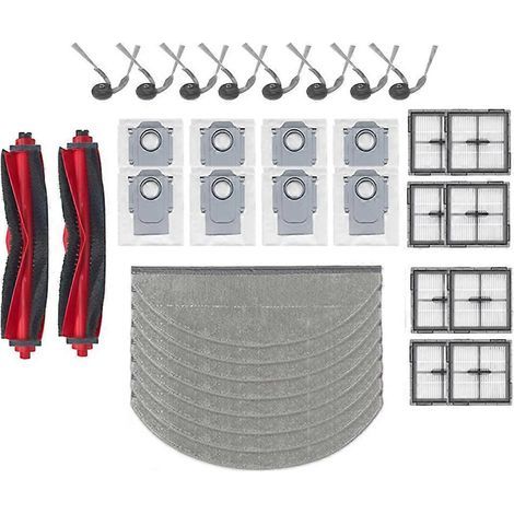 Ersatzteile für Roborock Q10 X5/ Q10 X5+/Q10P/Q10P+/Q10 PF/Q10 PF+/Q8+/ Q8 Max Pro/Plus: Hauptseitenbürstenfilter und Reinigungsbeutel. (1/5)