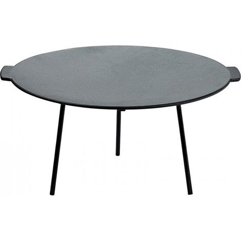 Dema – Plaque de cuisson ronde en fonte Toledo – Plancha pour barbecue camping – Surface incurvée pour cuisson uniforme – Diamètre 440 mm