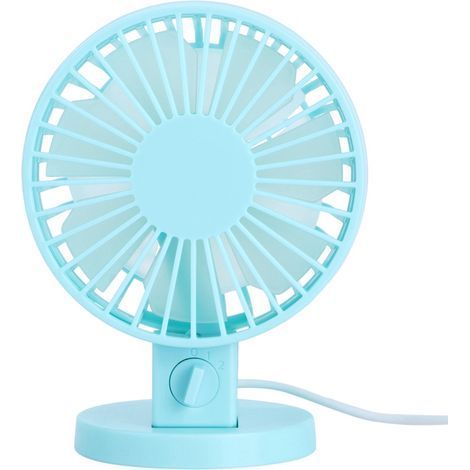 Mini ventilatore da scrivania USB estremamente silenzioso e portatile, con inclinazione di 45°, ideale per casa, ufficio o studio (blu). (1/5)