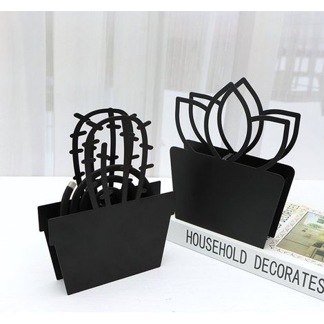 Juego de 2 porta inciensos en espiral de metal negro – Silueta de cactus y trébol, porta inciensos seguros e ignífugos con cenicero (1/3)
