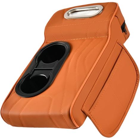 Coussin d'accoudoir de voiture Coussin de rehaussement pour véhicule s'adapte facilement aux MEI – Organiseur de rangement avec porte-gobelet, poches latérales, multifonction, pour (1/5)