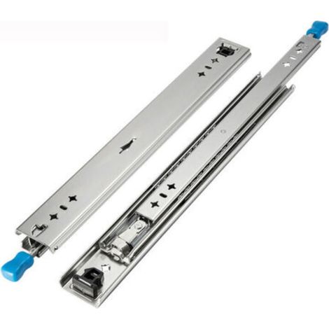 Coulisses de tiroir télescopiques 304.8mm – Charge lourde jusqu'à 45kg – Action lisse et stabilité latérale – Applications industrielles (1/4)