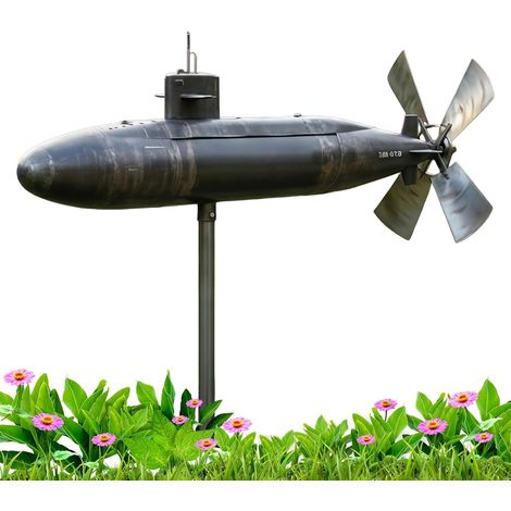 für den Garten U Boot Design 3D Propeller Gartenstecker für