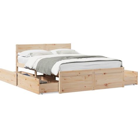 Maison Exclusive - Letto senza Materasso 120x190 cm in Legno Massello di Pino
