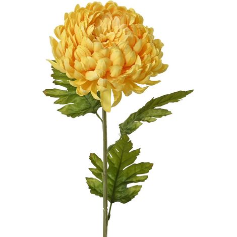 EVERLANDS Chyisantheme Großblumig Gelb Ø 15 cm 74 cm - Kunstblumen