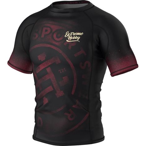 Rashguard a maniche corte da uomo, taglia S, blu navy