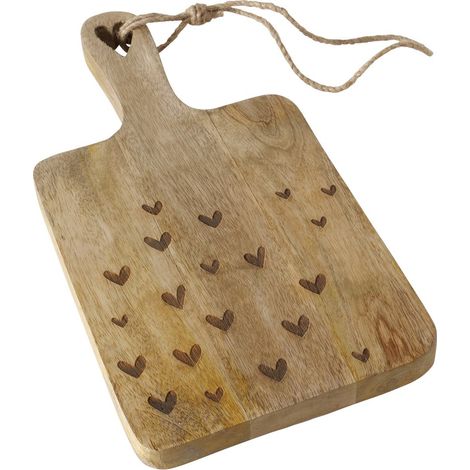 Schneidebrett aus Mangoholz, Herzform, LOVELYN