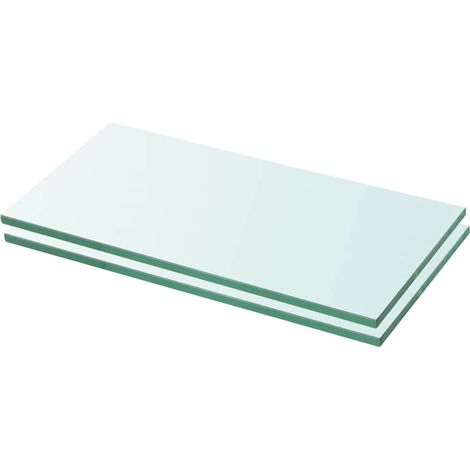 vidaXL Estantes 2 unidades panel de vidrio transparente 20x30 cm (1/4)