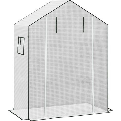 Bâche de remplacement serre de jardin dim. 140L x 73l x 190H cm PE (1/5)