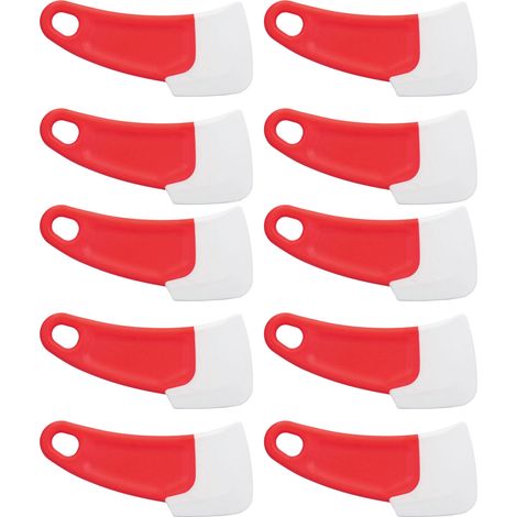 10 flexible Silikonspatel mit Loch und PP-Griff zum Kochen, Backen und Braten – Rot (1/5)