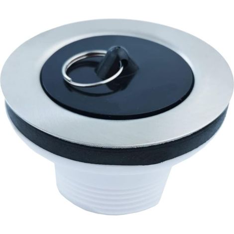 Bonde d'évier étanche 1½" en inox, Ø70mm, avec couvercle étanche pour cuisine Bonde durable et pratique pour éviers en acier inoxydable. (1/5)