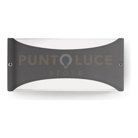 GES1031- APPLIQUE IN ALLUMINIO A LED 4000K 10W 550LM IP54 22X10CM GRIGIO ANTRACITE