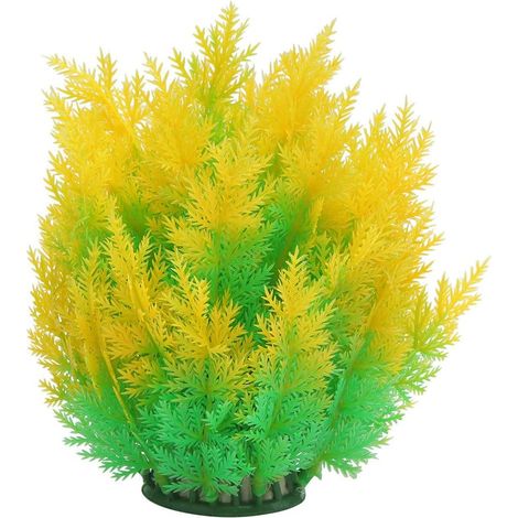 Plante Aquatique D'imitation, Herbe d'eau Bionique, Plantes Aquatiques Artificielles pour Paysage D'aquarium – Décoration D'aquarium (Herbe De Noël Jaune 2011) (1/5)