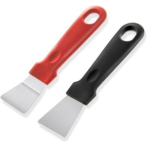2 Pack Cleaning Scrapers for Ovens, Cookers Induction Hobs Freezers Stainless Steel Cleaning Tools Spatulas with Plastic Handle for Kitchen (1/5)
