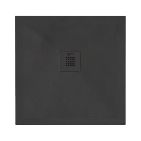 ONDEE - Plato de ducha NOLA 3 - Puede cortarse - 100x100x3cm - Resina - Negro