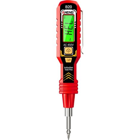 Destornillador de doble cabeza B20, lápiz comprobador digital de doble propósito con detección de voltaje CA de 11V450V.