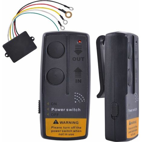 Télécommande sans fil 12V pour treuil – PN060 – Contrôle à distance jusqu'à 25m – Compatible avec treuils 2000 à 16800 lbs (1/2)