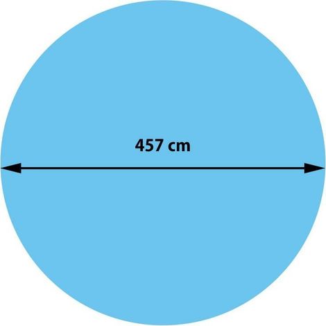 Bâche solaire pour piscine ronde – Film thermique bleu anti-UV, épaisseur 200 µm, diamètre 4,57 m – Couverture isolante pour piscine hors sol et enterrée