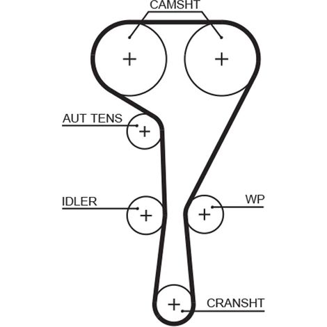 Kit de courroie crantée Gates K035550XS OPEL 130C11321R 130C13130R 130C19656R