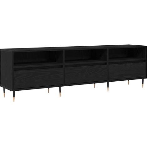 Maison Exclusive - Mobile TV Rovere Nero 150 x 30 x 45 cm Legno multistrato