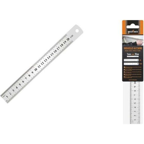 YMYNYKaela - Règle en acier inoxydable de 1 mm à 20 cm, ligne Signature cm pouce 97762 - (1/3)