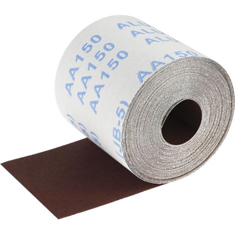 Rouleau de Papier Abrasif Grain 150 (93 mm x 10 m) – Toile Émeri en Corindon Brun pour Métal, Bois (1/5)
