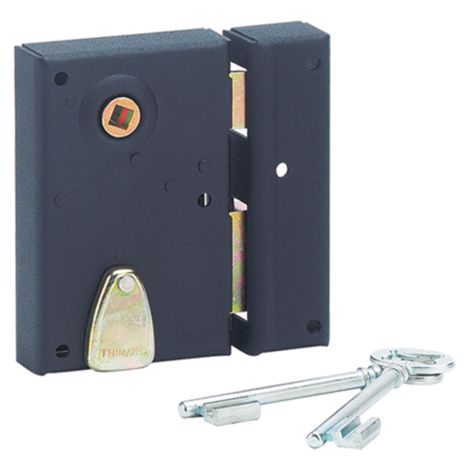 Vertikales schwarzes Epoxyschloss 70x110 mm THIRARD mit Riegel 1/2 Umdrehung - rechts - 000131 (1/5)