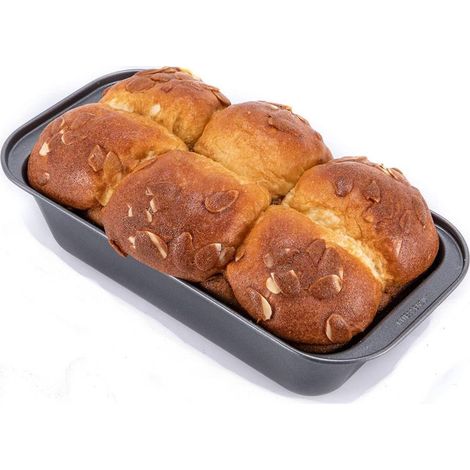 Brotform – Aus 0,5 mm starkem Kohlenstoffstahl – Antihaftbeschichtung – Ergonomische Griffe – Ofenfest bis 230 °C – 1 Stück (1/5)